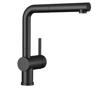 Blanco Linus-S køkkenbatteri med udtræksbruser - sort mat